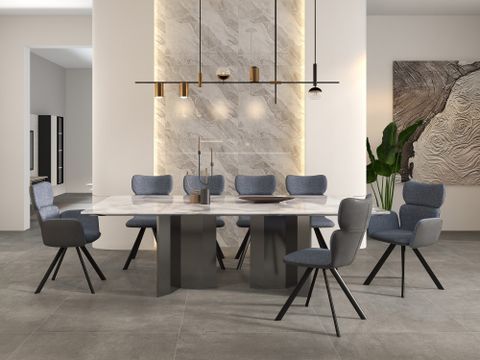 Modern & Versatile Rectangular Marble Dining Table With Yetta Black ... intended for The timeless appeal of rectangular marble dining tables with metal bases in modern interiors